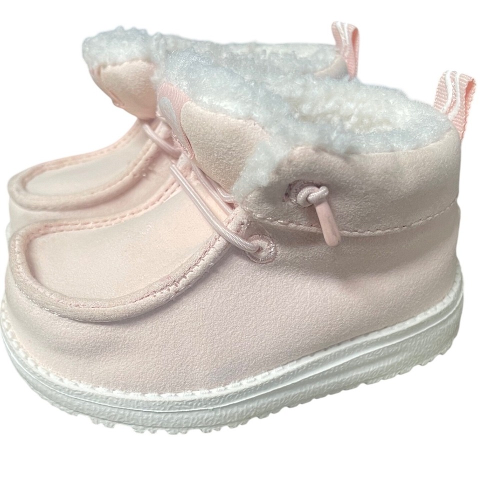 Hey Dude Lil Dude Cozy Light Pink Suede Sherpa Boots Toddler C3